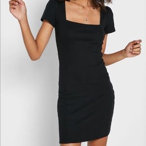 New forever 21 black bodycon dress square neck
